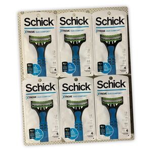 Schick Xtreme Duo Comfort 4 Disposable Razors, Pack Of 6